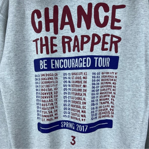 Chance The Rapper Be Encouraged Tour Pullover Hoodie Medium - Picture 4 of 5